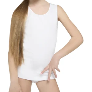Canotta bordo raso spalla larga bimba, caldo cotone