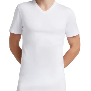 T- Shirt scollo V manica corta uomo, caldo cotone
