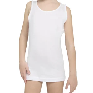 Canotta bordo raso spalla larga bimba, cotone