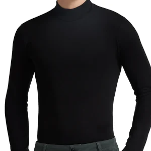 Lupetto manica lunga uomo, misto lana (50%)