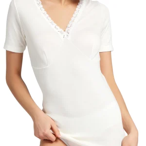 Maglietta formaseno spalla larga donna, lana - cotone