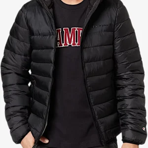 Piumino Full Zip Con Cappuccio Imbottitura Tech