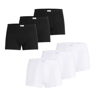 Boxer uomo - colore assortito (3 bianco + 3 nero), multipack da 6, cotone