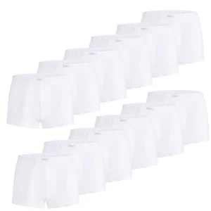 Boxer uomo - bianco, multipack da 12, cotone