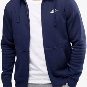 Felpa Full Zip Con Cappuccio Club