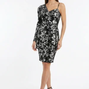 Abito monospalla elegante donna con cintura | Vari colori