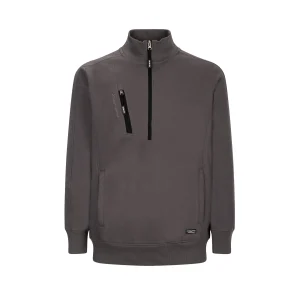 Felpa da lavoro GRPK zip corta resistente e confortevole