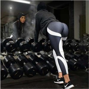Leggings palestra donna effetto push up a vita alta