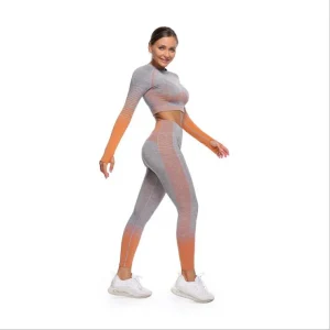 Leggings Yoga Set con T-Shirt senza cuciture