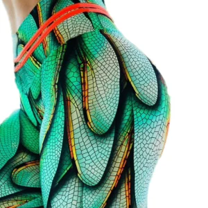 Leggings snellenti effetto push up fantasia Verde