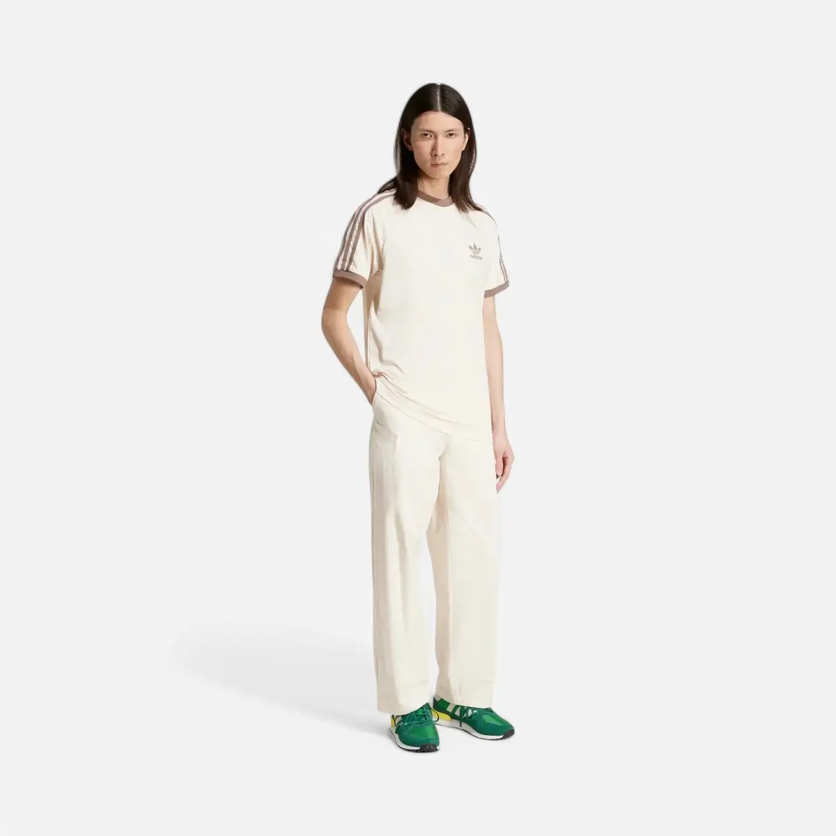 Adidas T-shirt Adicolor Classics 3-Stripes wonder white - immagine 4