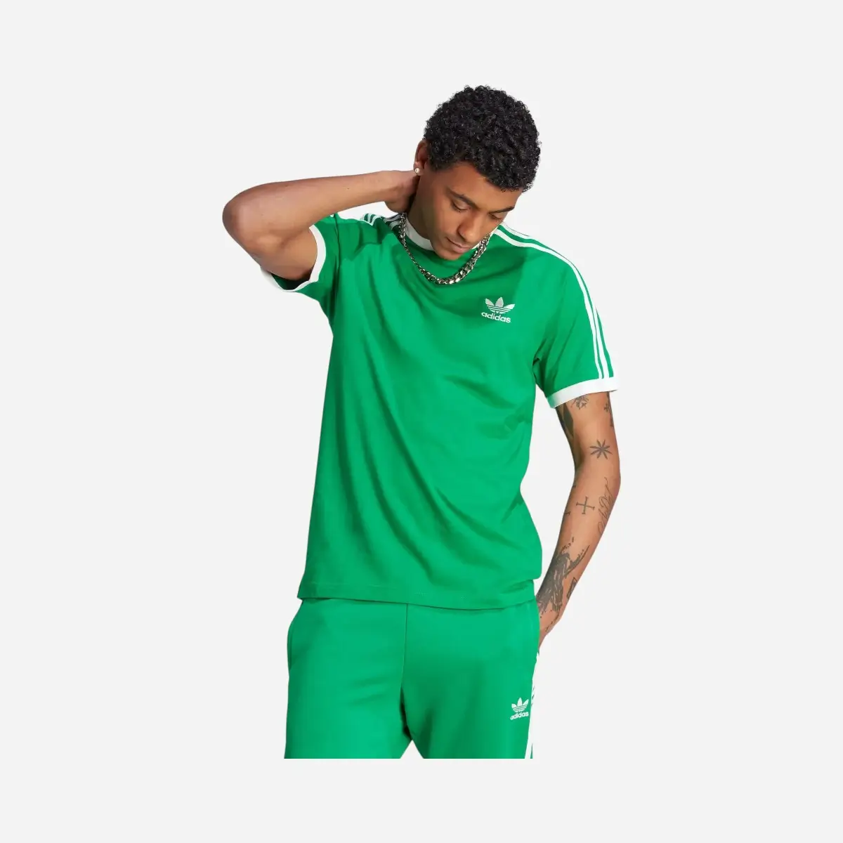 Adidas T-shirt Adicolor Classics 3-Stripes Green - immagine 2