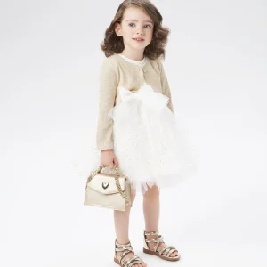 Abito cerimonia bambina iDO panna fantasia pois d'orati