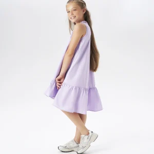 Abito smanicato con collana ragazza iDO tinta unita lilla