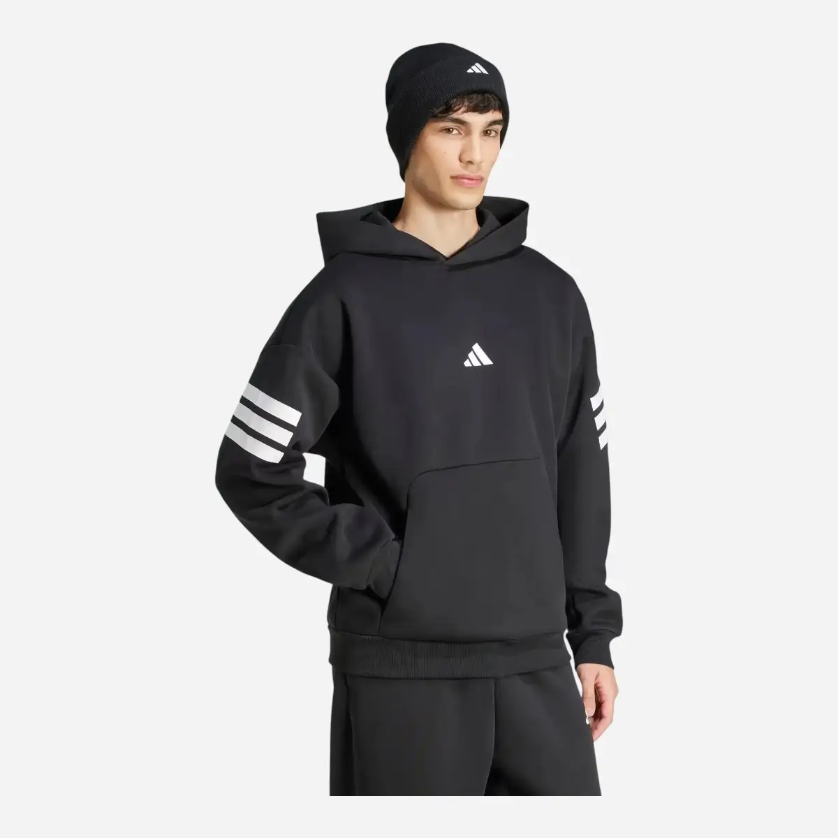 Adidas Tuta (Hoodie+Pant) Future Icons 3-Stripes Black / White - immagine 5
