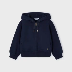 Felpa cerniera bambina Mayoral tinta unita blu