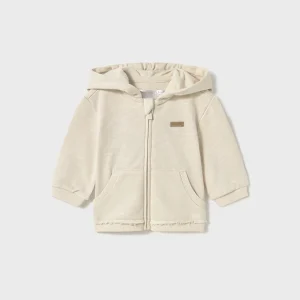 Felpa cerniera orecchie neonati  Mayoral Newborn beige