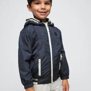 Giacca a vento in tela contrasto blu bambino Mayoral