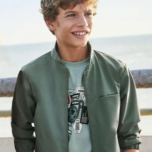 Giacca a vento ragazzo Mayoral tinta unita verde aloe