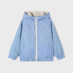 Giacca a vento bambino Mayoral reversibile azzurro-verde