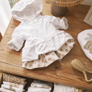 Giacca a vento reversibile neonata Mayoral Newborn bianco