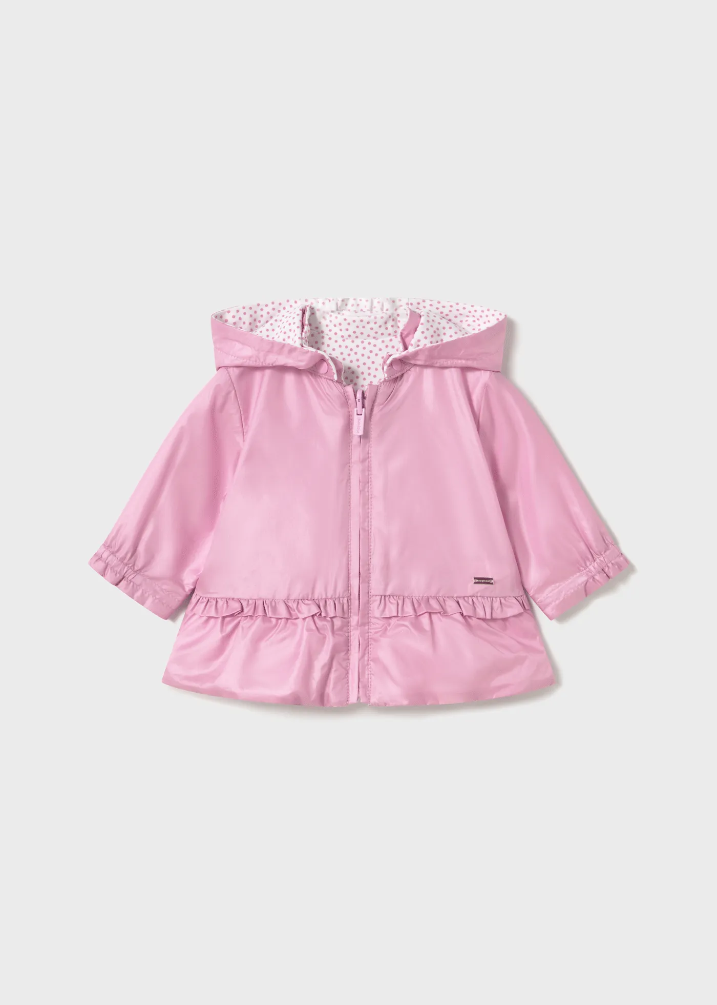 Giacca a vento reversibile neonata Mayoral Newborn rosa tulipano