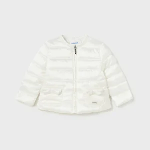 Giacca a vento soft 100 grammi neonata Mayoral bianco perlato