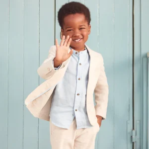 Giacca cerimonia bambino iDO in lino beige