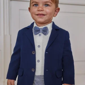 Giacca cerimonia neonato Abel&Lula punto Milano blu