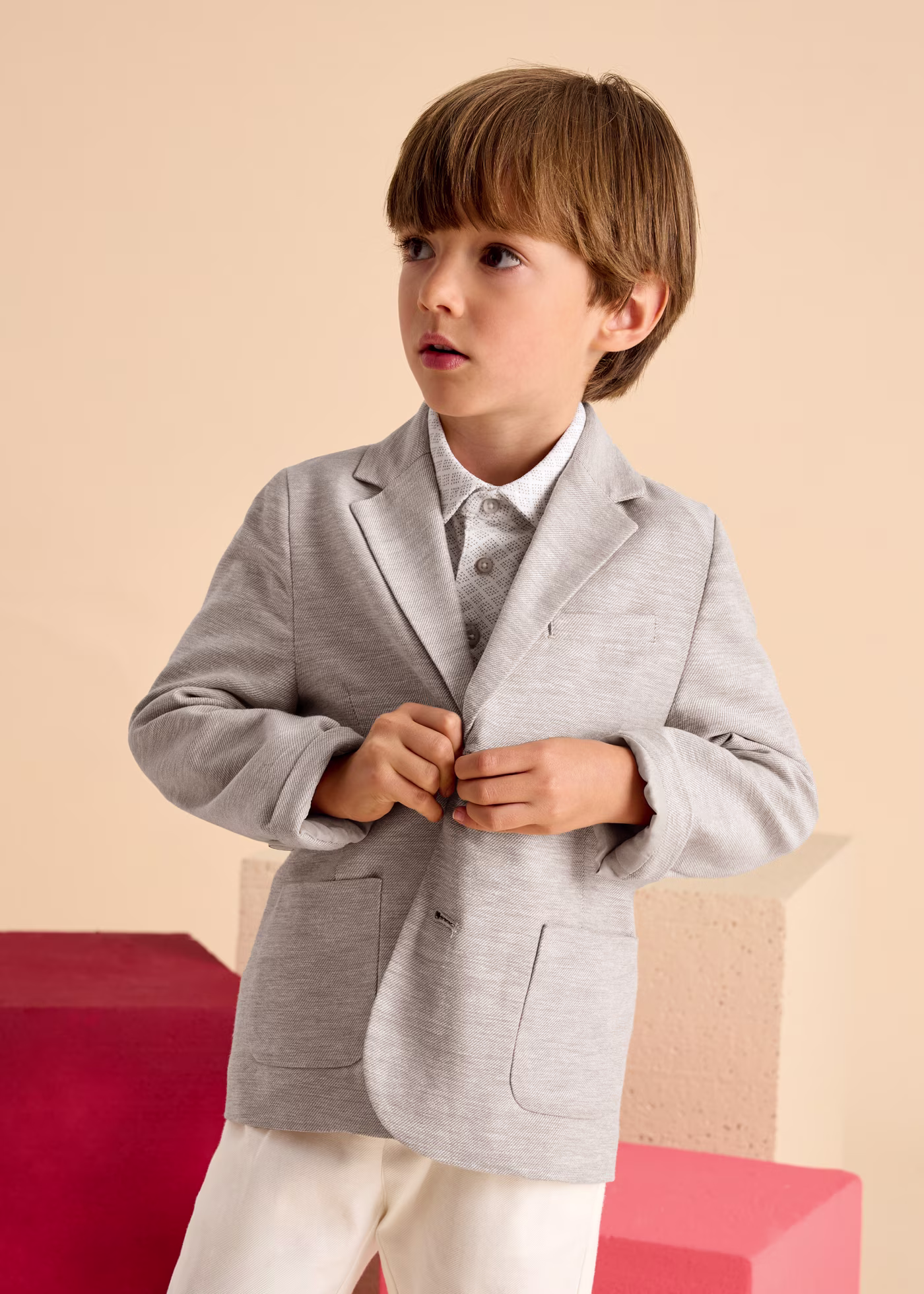 Giacca lino bambino Mayoral beige sabbia