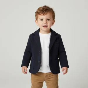 Giacca neonato Mayoral scollo a V colore blu marino