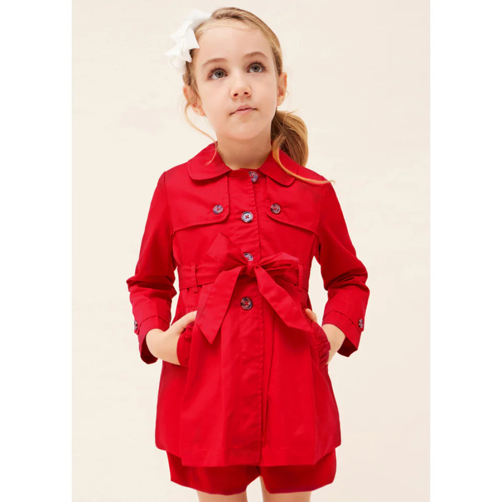 Giacca Trench coat bambina Mayoral rosso