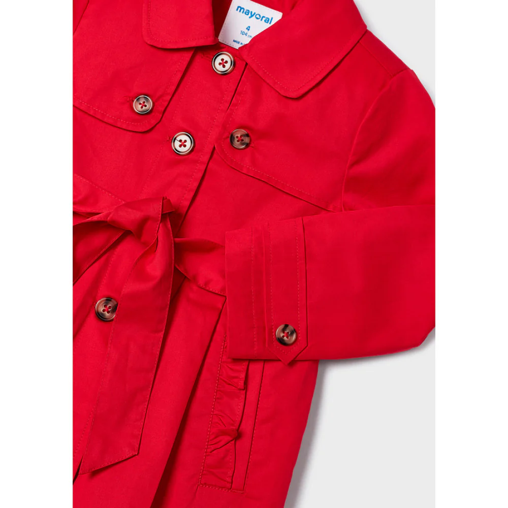 Giacca Trench coat bambina Mayoral rosso - immagine 5