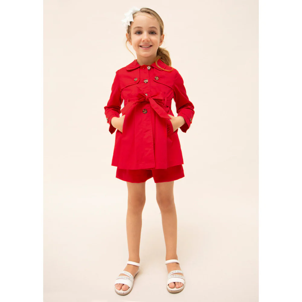Giacca Trench coat bambina Mayoral rosso - immagine 7