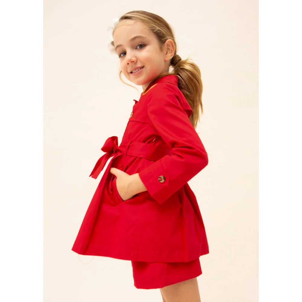 Giacca Trench coat bambina Mayoral rosso - immagine 3