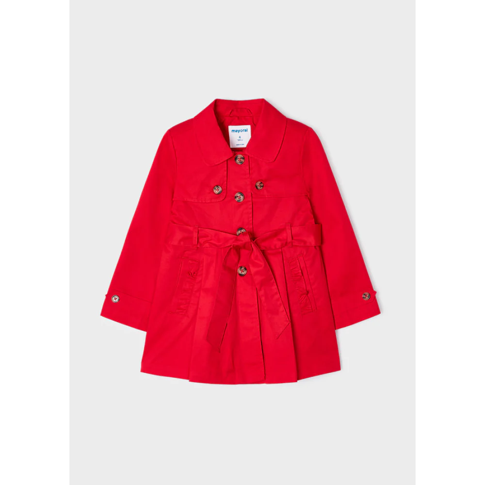 Giacca Trench coat bambina Mayoral rosso - immagine 4