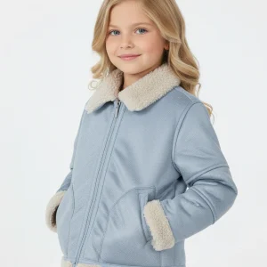 Giaccone invernale double-face bambina Mayoral celeste