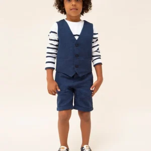 Gilet elegante lino bambino Mayoral tailoring blu