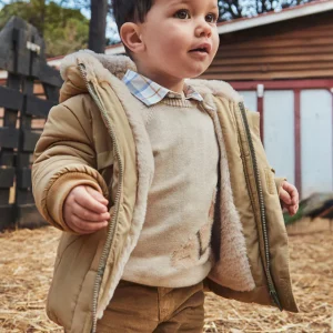 Giubbino pellicciotto neonato Mayoral beige