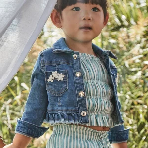 Giubbotto jeans volant neonata Mayoral blu medio