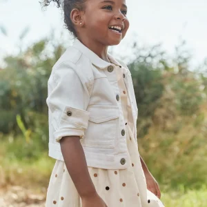 Giubbotto twill bambina Mayoral panna