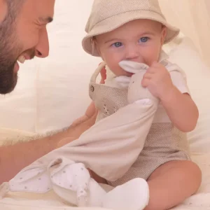 Peluche doudou con porta ciuccio neonati Mayoral Beige