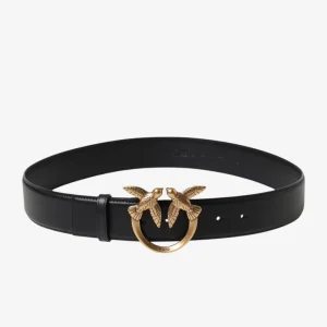 Cintura Alta Love Birds In Pelle 4cm