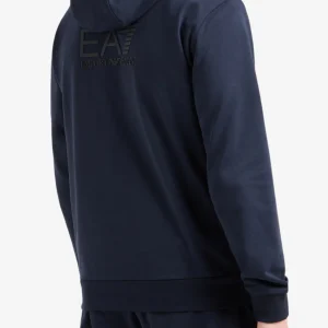 Felpa Full Zip Con Cappuccio Visibility Logo Gommato Sul Retro