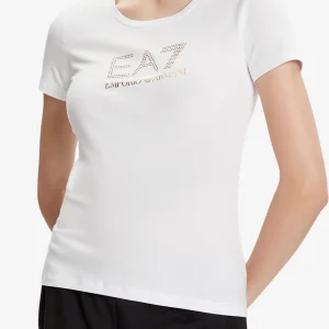 T-Shirt Maniche Corte Big Logo Series Con Borchiette