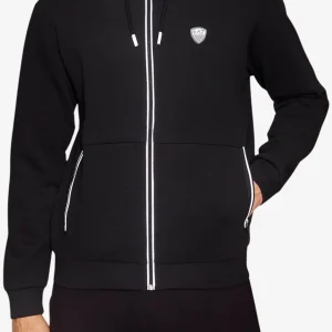 Felpa Full Zip Con Cappuccio Premium Shield In Misto Viscosa Stretch