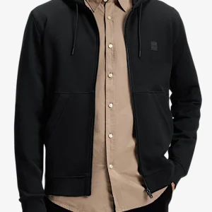 Felpa Full Zip Con Cappuccio Con Toppa Logo