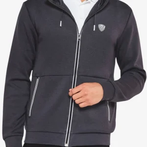 Felpa Full Zip Con Cappuccio Premium Shield In Misto Viscosa Stretch