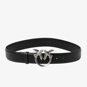 Cintura Alta Love Birds In Pelle 4cm