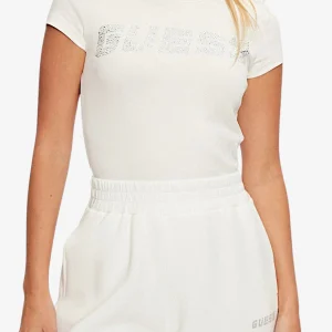 T-Shirt Maniche Corte Logo Strass Kiara